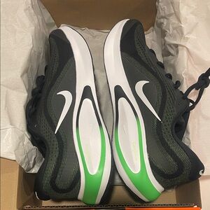 Nike Black and Lime Athletic Shoes